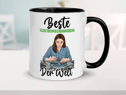 Beste Elektromechanikerin | Mechanikerin v2 Geschenkidee Humor Tasse