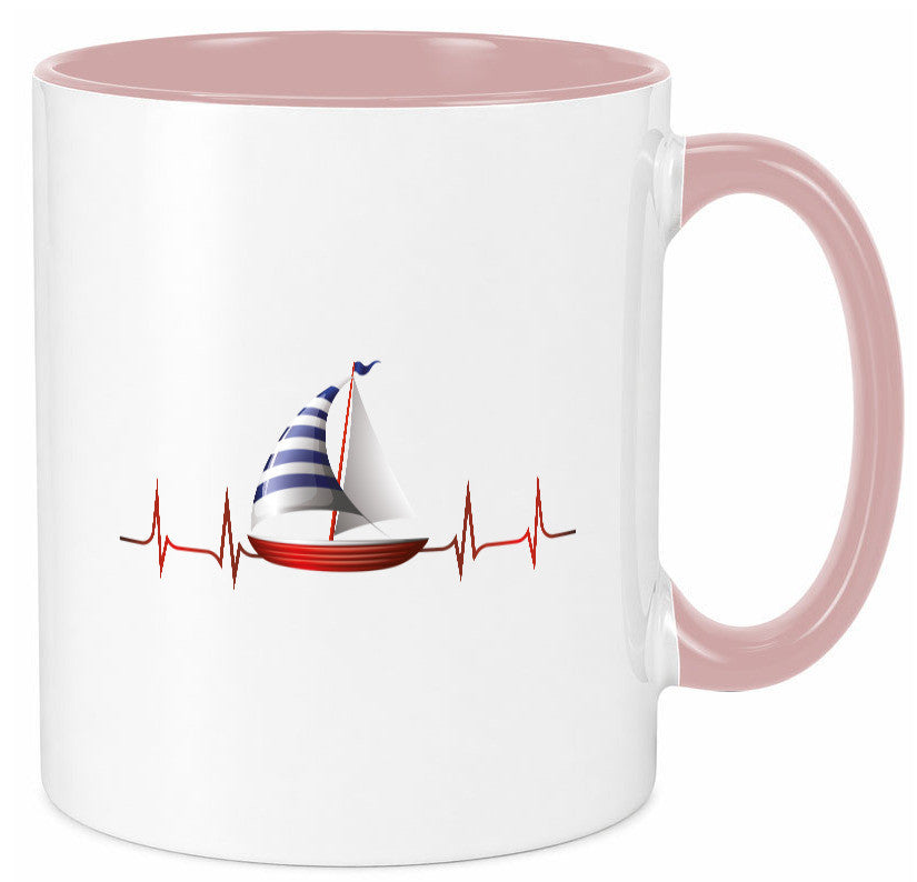 Segelboot Herzschlag | Segler segeln Boot Kapitän Geschenk Humor Geschenkidee