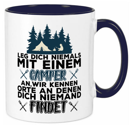 Camper Humor | Spruch Tasse Camping schwarzer Geschenk Geschenkidee lustiger