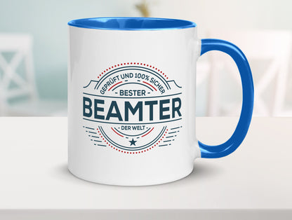Geprüft und sicher: Beamter | Verbeamtung Dienst Humor Geschenkidee Tasse