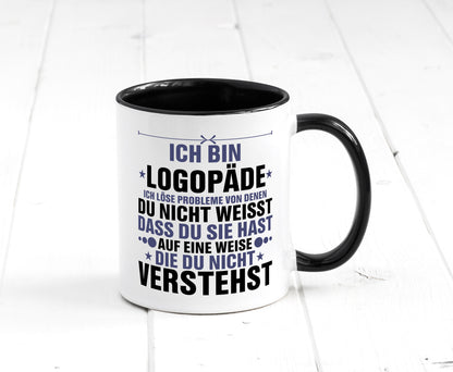 Löse Probleme: Logopäde | Sprachtherapie v2 Geschenkidee Humor Tasse