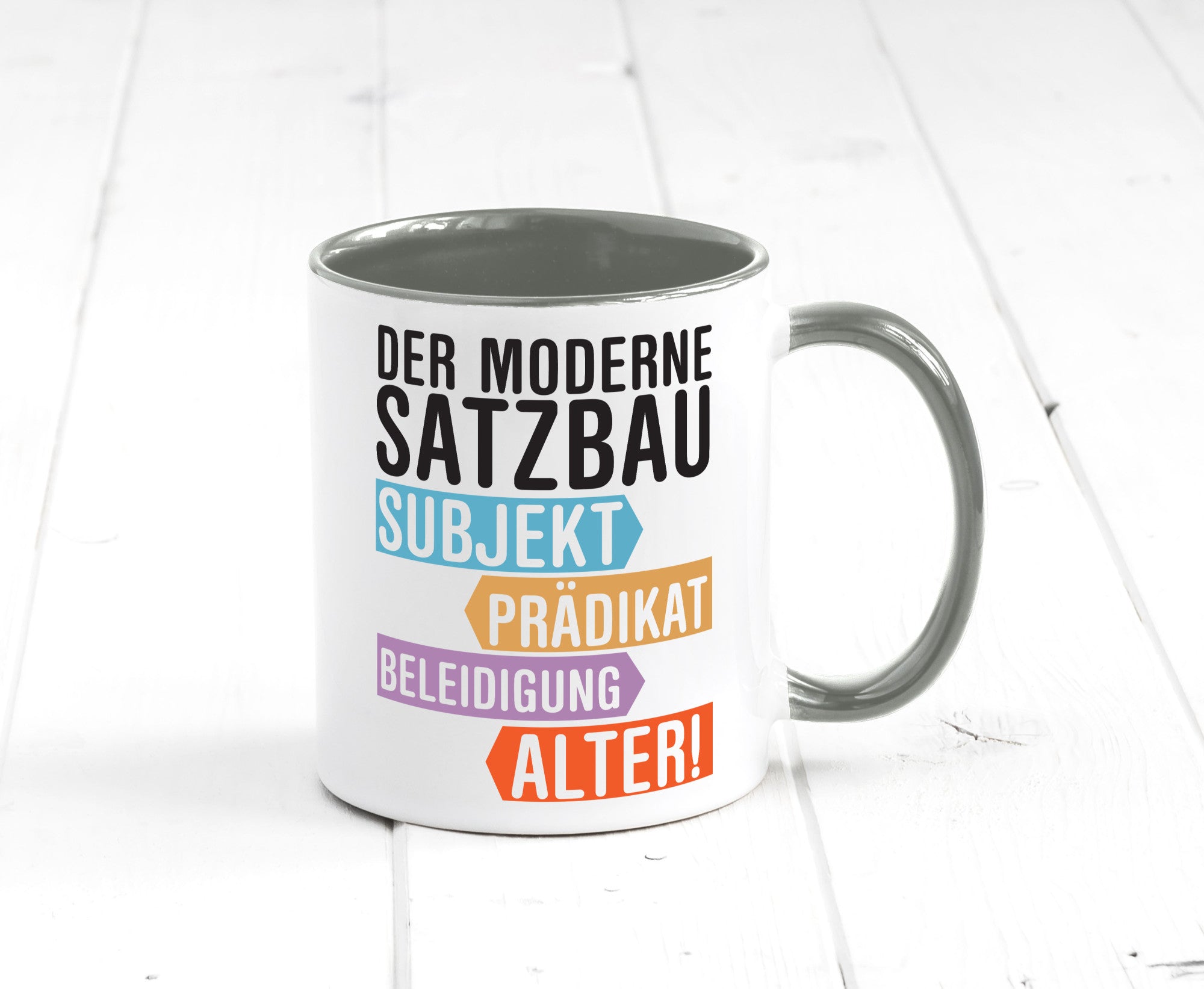 Moderner Satzbau | Lehrer Lehrerin Kollege lustig Arbeit Kollegen Büro Geschenk
