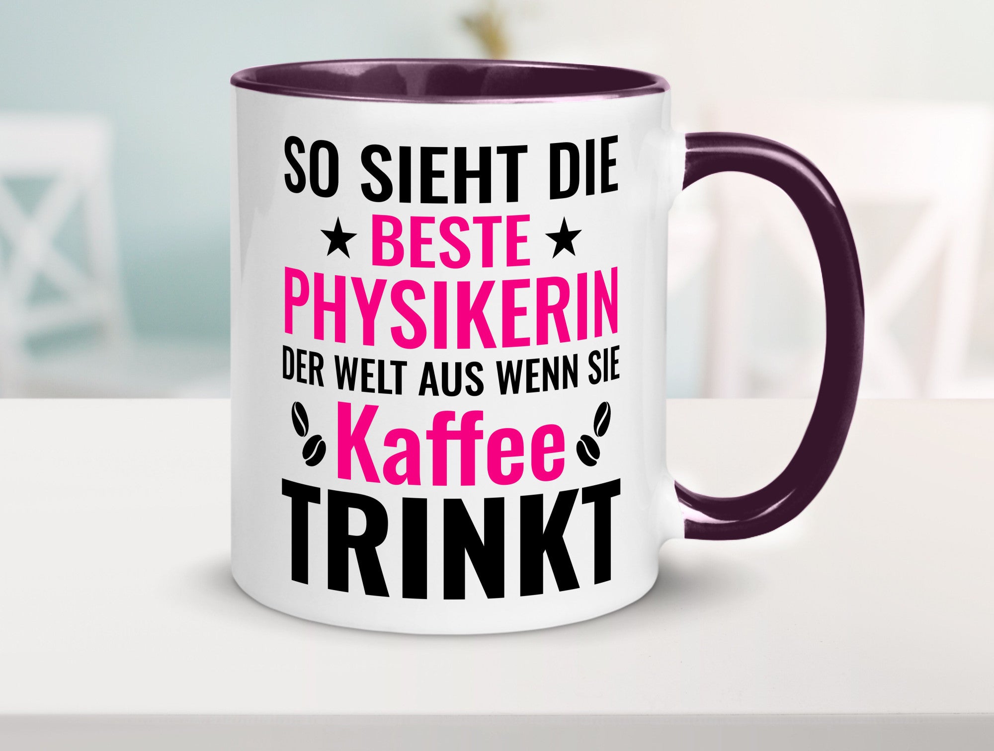 Kaffee trinkt: Physikerin | Physik Geschenk Humor Geschenkidee lustiger Spruch