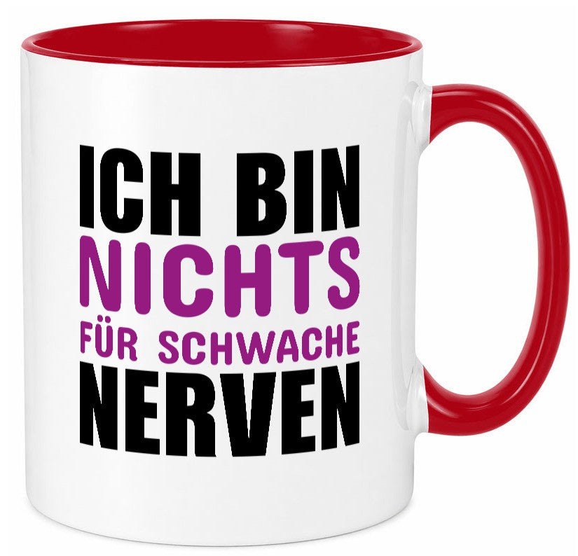 Schwache nerven lustiger Spruch Geschenk Humor Geschenkidee Tasse