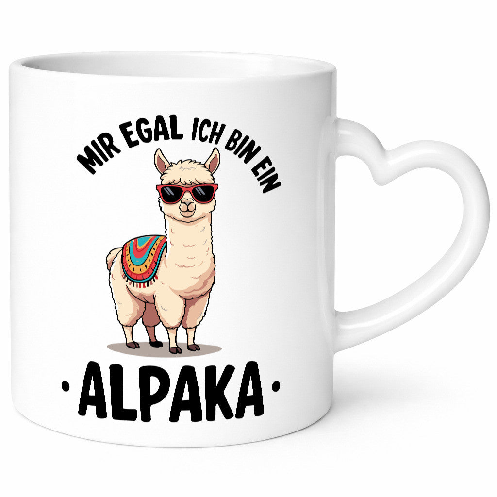Mir egal ich bin ein Alpaka | Lama Kamel Humor Geschenkidee Tasse