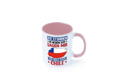 Chile | Urlaub Stimmen in meinem Kopf Traumland Geschenkidee Humor Tasse
