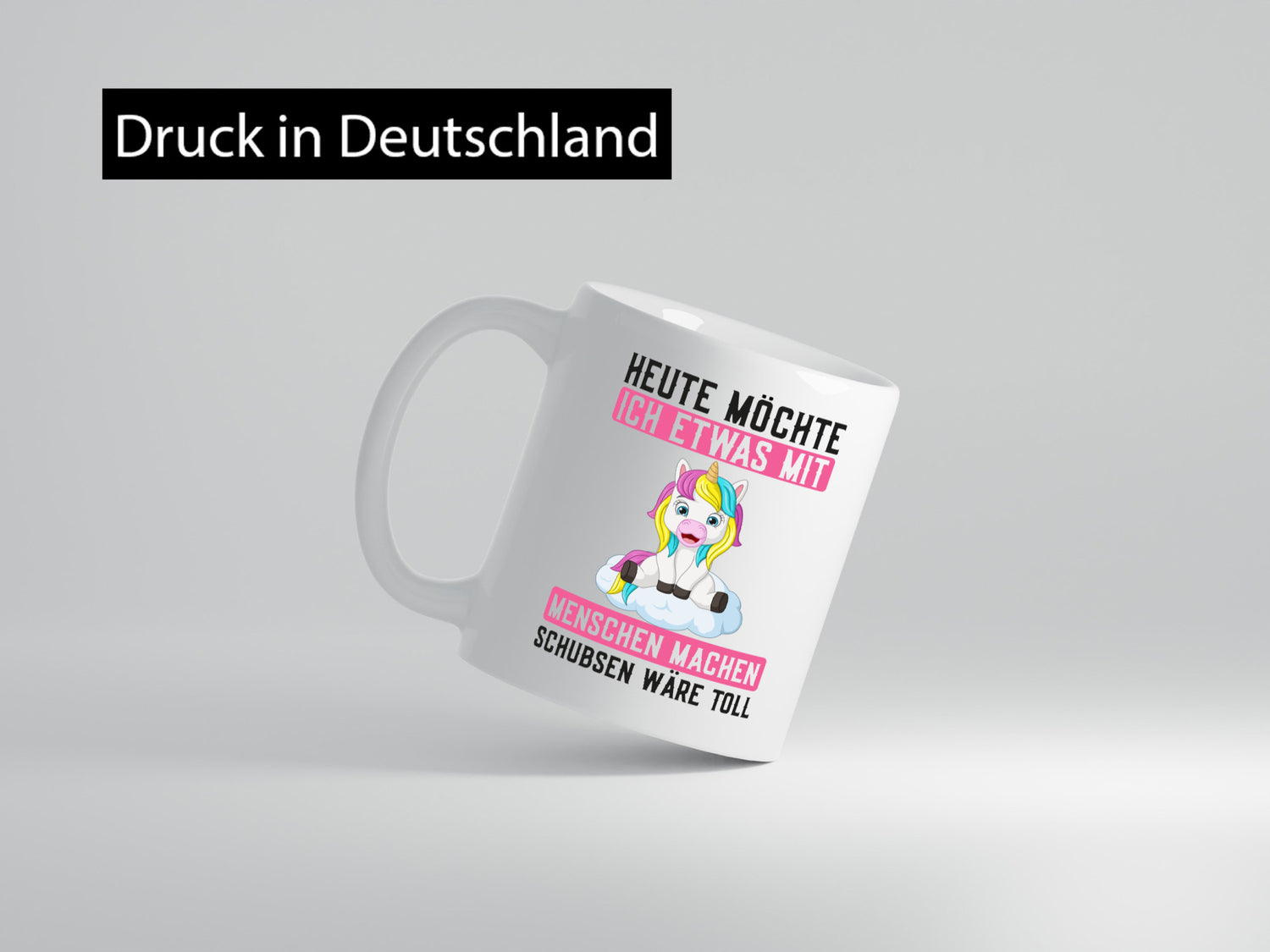 Mit Menschen machen | Schubsen Einhorn Nerv mich ned lustig Humor Geschenkidee