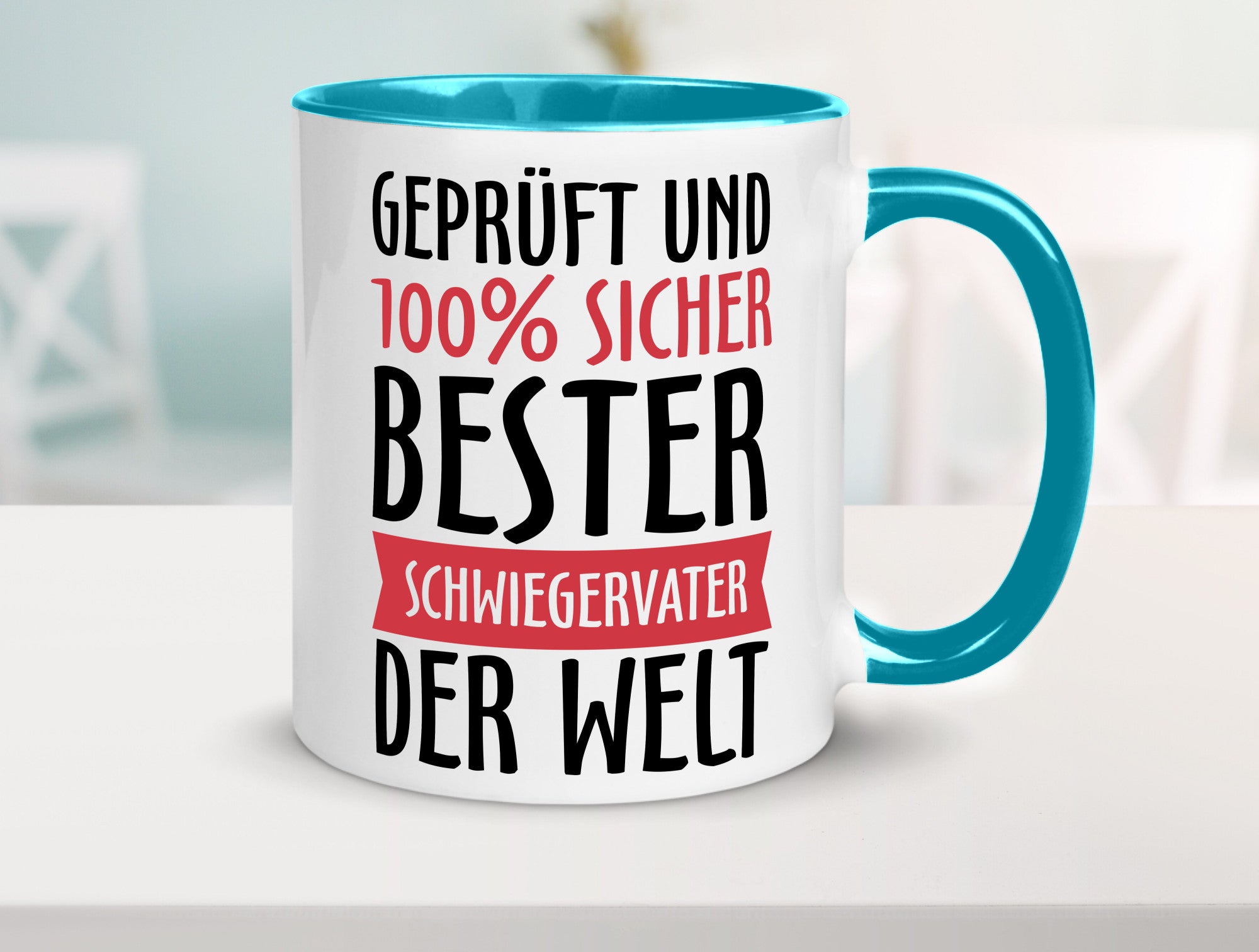 Bester Schwiegervater Geschenk Familie Geschenkidee lustiger Spruch Tasse