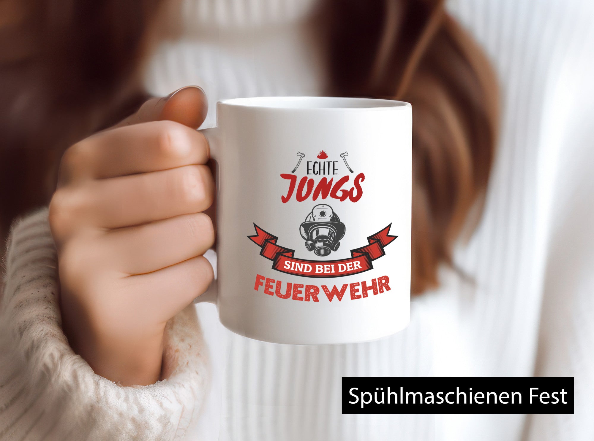 Echte Jungs sind bei der Feuerwehr | Feuerwehrmann lustiger Spruch Geschenk