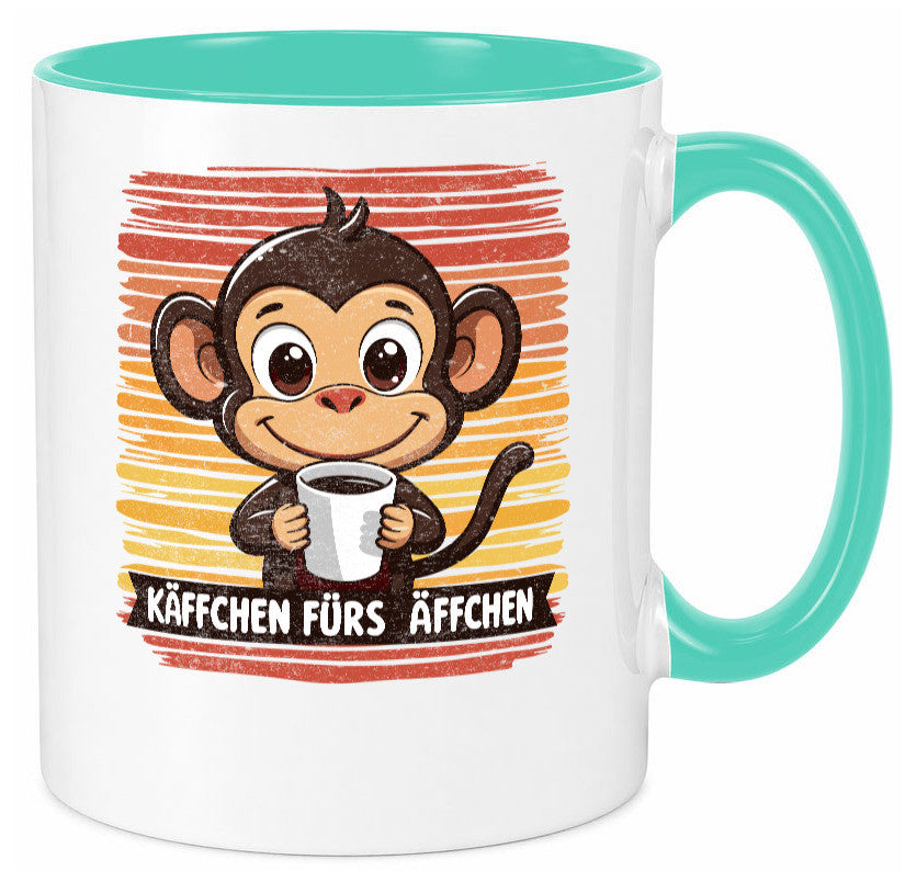 Käffchen fürs Ã„ffchen | Kaffeetrinker Affe v2 lustiger Spruch Geschenk Humor Tasse
