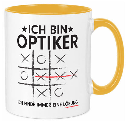 Löse Probleme: Optiker | Augenoptiker Geschenkidee Humor Tasse