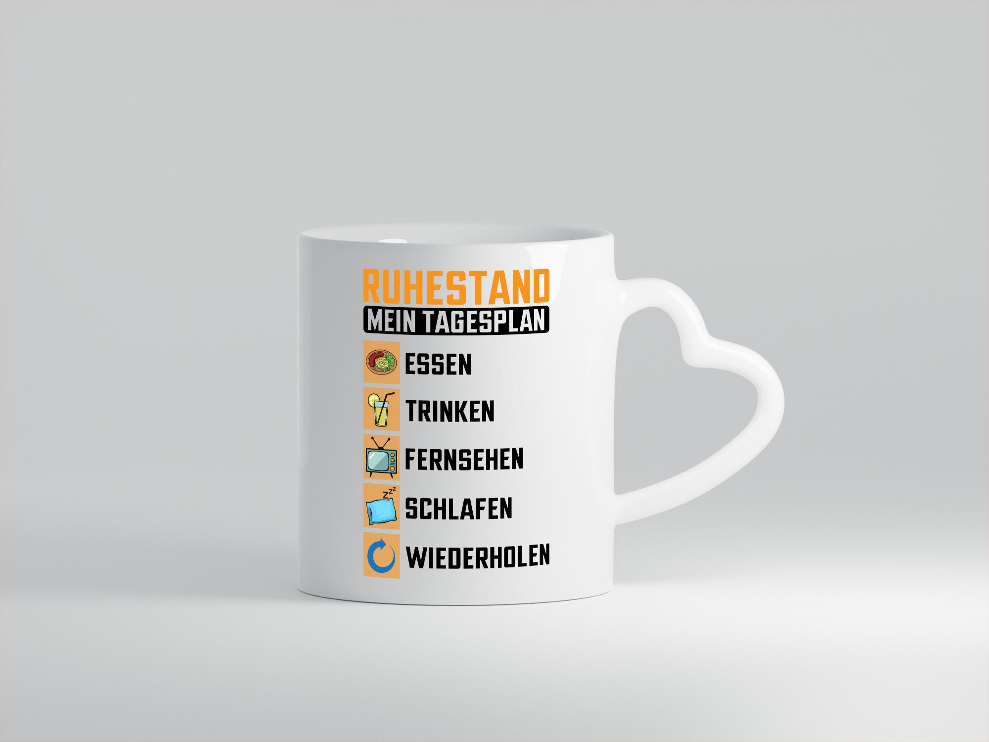 Rentner Tagesplan | Ruhestand Rente lustig Jubiläum Geschenk Tasse