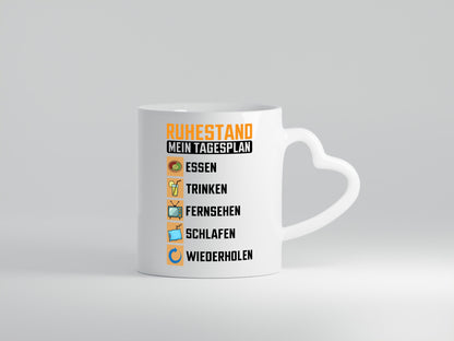 Rentner Tagesplan | Ruhestand Rente lustig Jubiläum Geschenk Tasse