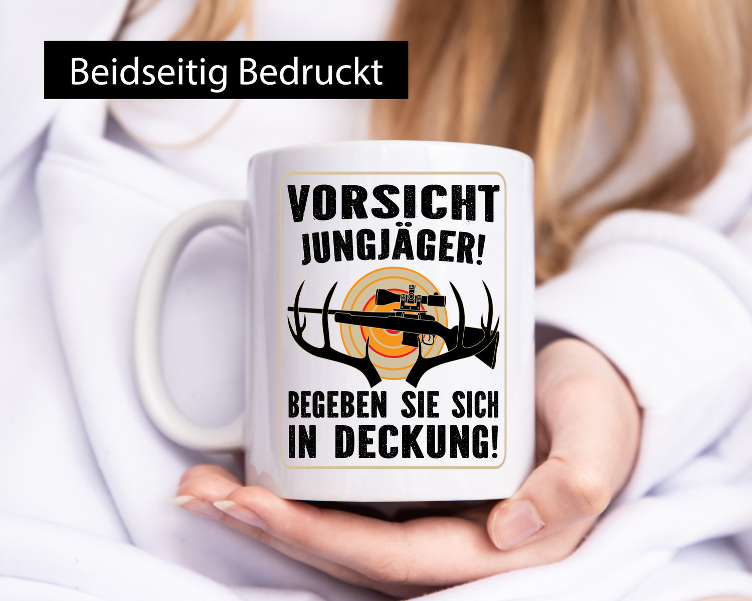 Votsicht Jungjäger | In Deckung Neuling beim Jagen lustig Humor Geschenkidee