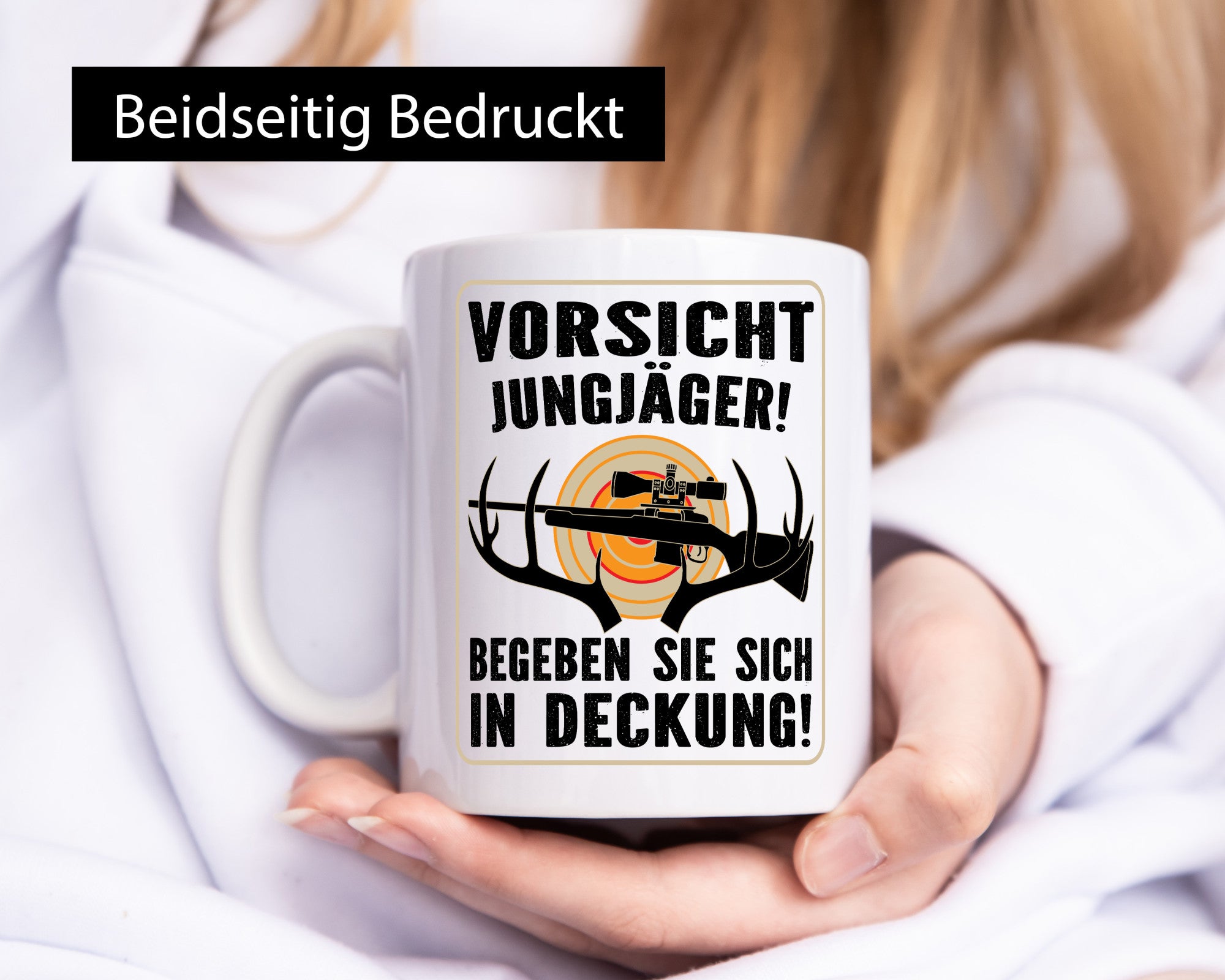 Votsicht Jungjäger | In Deckung Neuling beim Jagen lustig Humor Geschenkidee