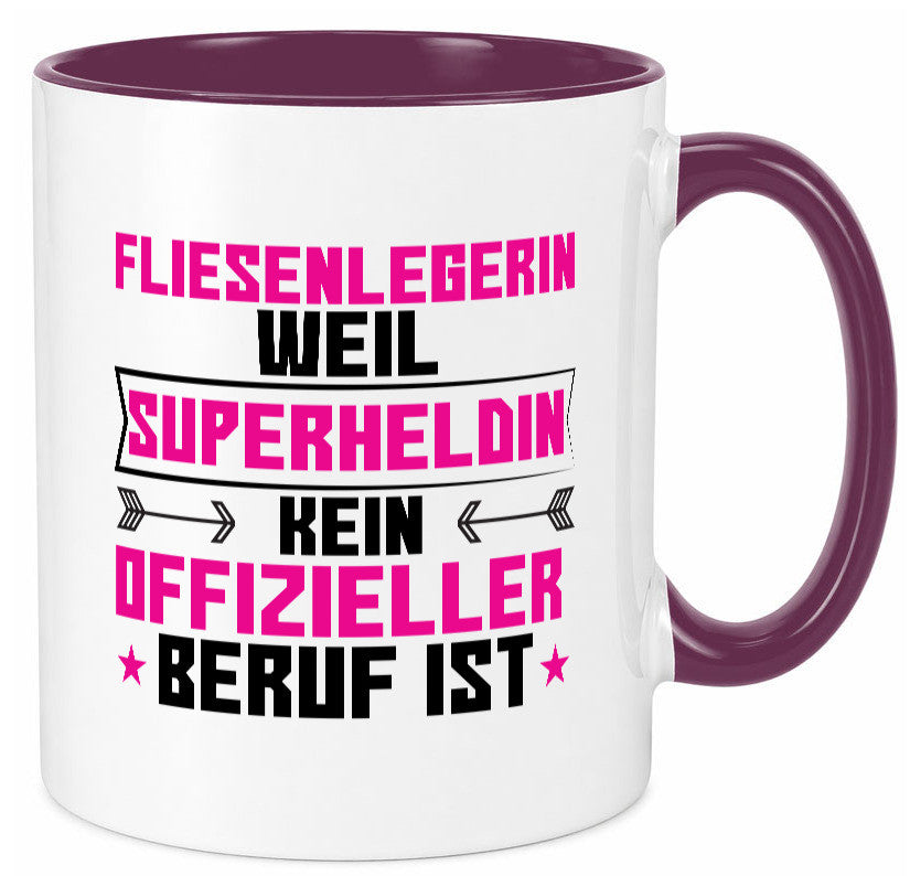 Superheldin Fliesenlegerin | Fliesenlegen Bau Geschenk Humor Geschenkidee