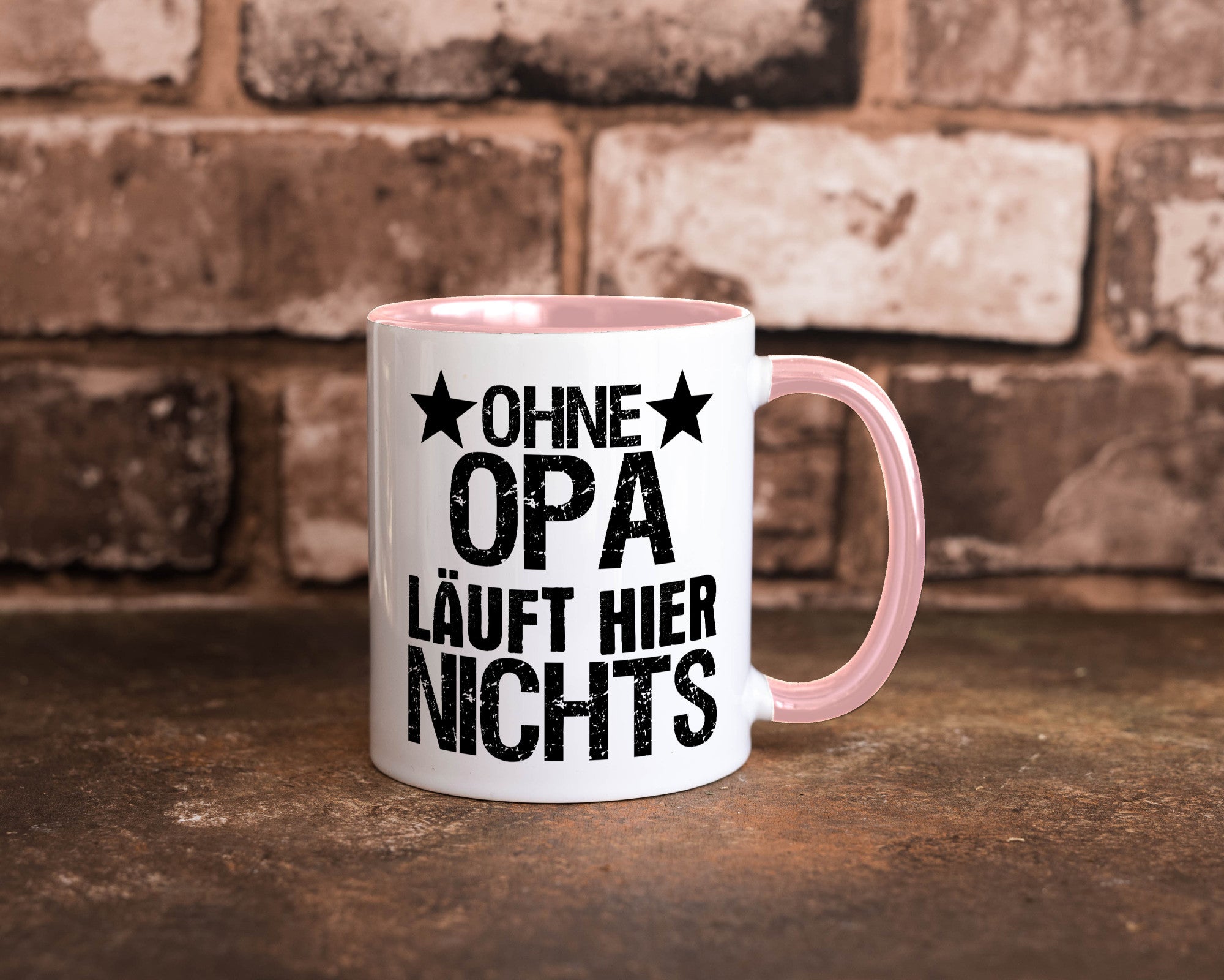 Ohne Opa läuft hier nichts | Sterne Geschenkidee Familie Humor Tasse