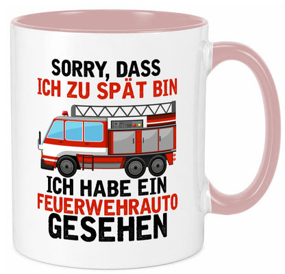 Ich hab ein feuerwehrauto gesehen | lustig Humor Geschenkidee Geschenk Tasse