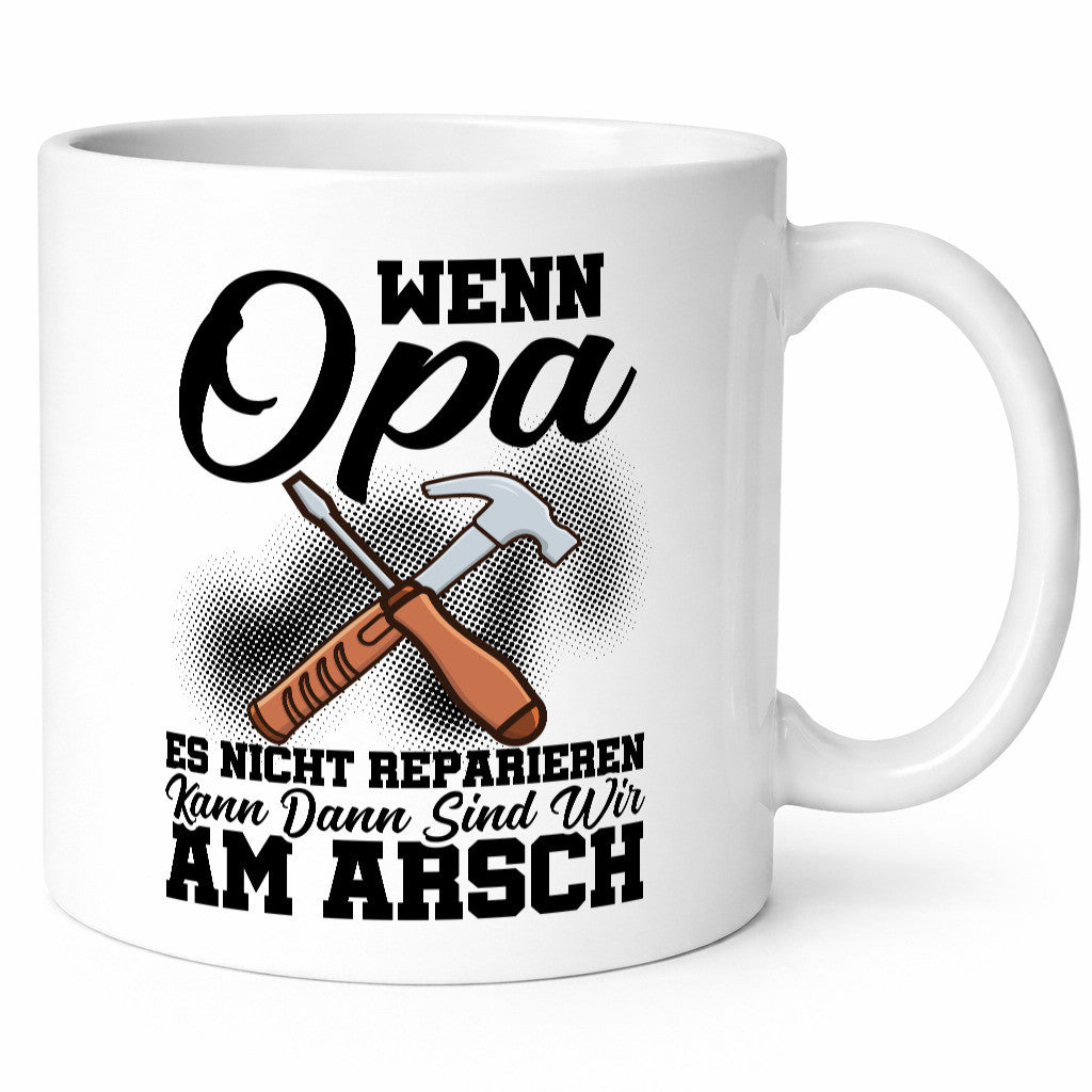 Opa Reparieren Geschenk Familie Geschenkidee lustiger Spruch Tasse