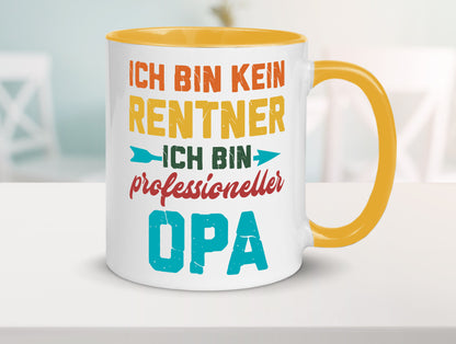 Ich bin Professioneller Opa | Rentner Großvater Geschenkidee Familie Humor Tasse