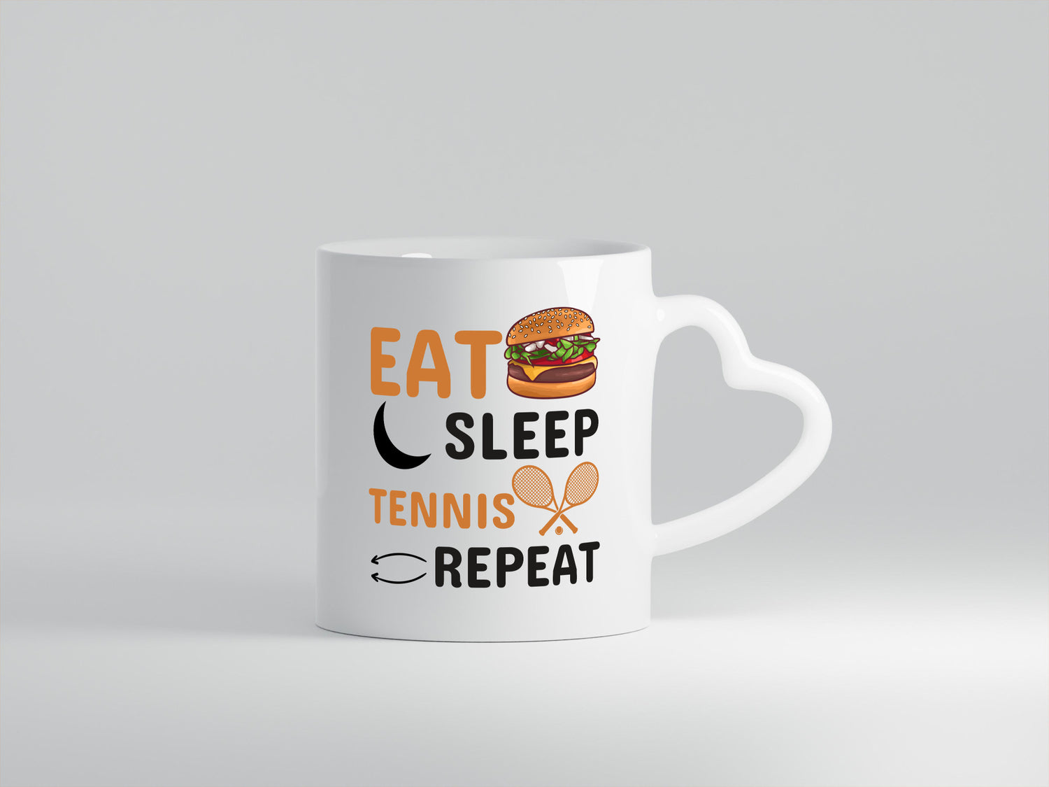 Eat Sleep Tennis Repeat | Tennisspieler Tasse Sport Geschenk Humor Geschenkidee