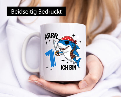 7. Geburtstag | 7 Jahre Arr Pirat Hai Piraten lustiger Spruch Geschenk
