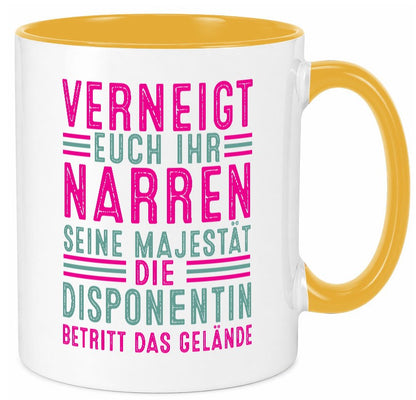 Verneigt euch: Disponentin | Zuteilerin v2 Humor Geschenkidee Tasse