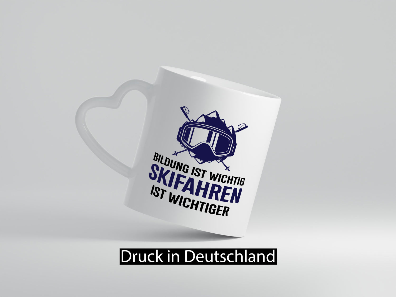 Bildung ist Wichtig | Skifahren Wichtiger Alpen Humor Geschenkidee Tasse
