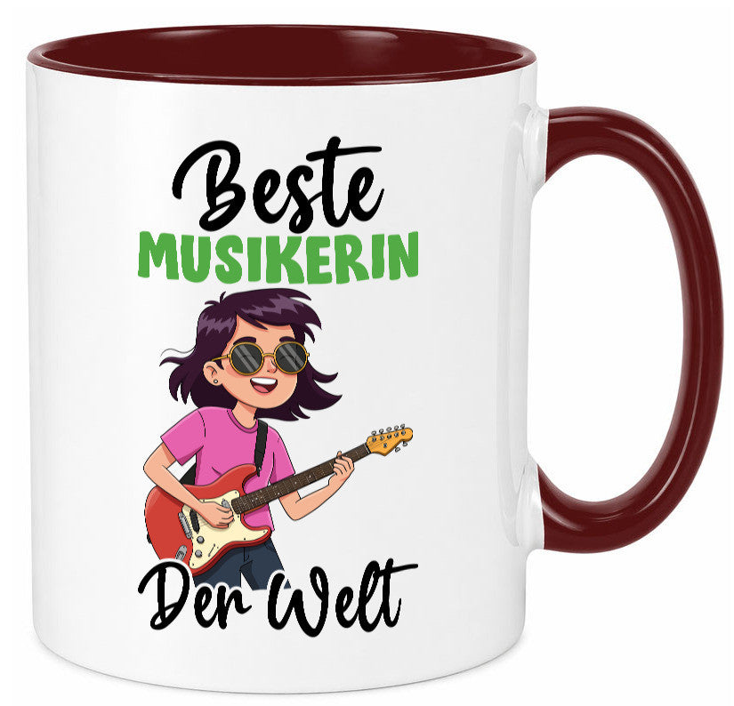 Beste Musikerin | Musik Musikantin v2 Geschenkidee Humor Tasse