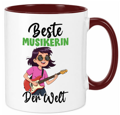 Beste Musikerin | Musik Musikantin v2 Geschenkidee Humor Tasse