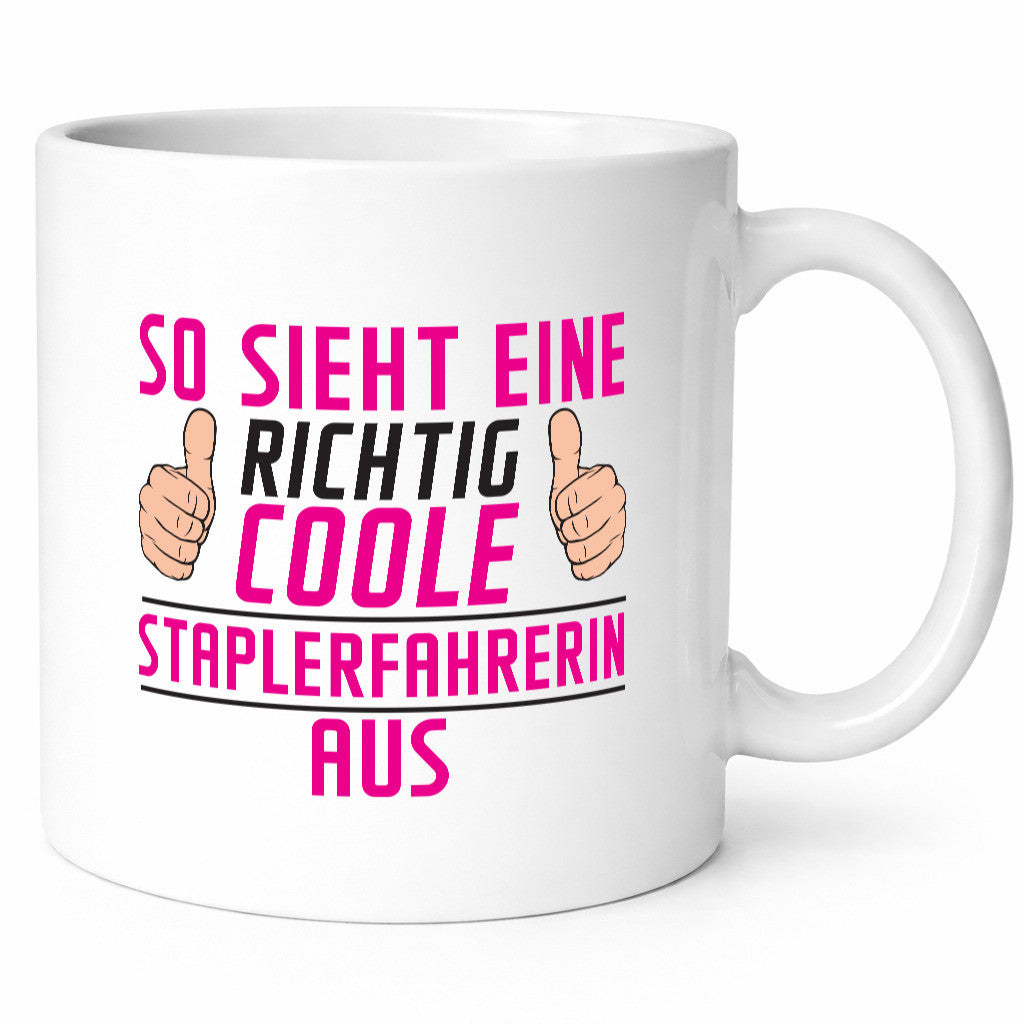 Richtig Coole Staplerfahrerin | Gabelstapler lustig Humor Geschenkidee Geschenk
