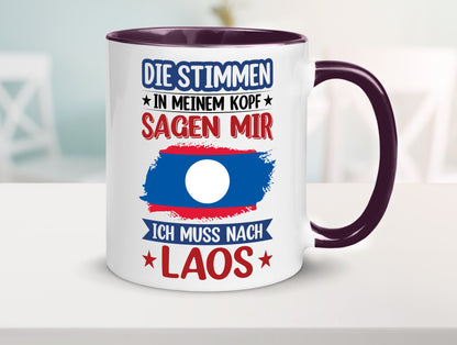 Laos | Urlaub Stimmen in meinem Kopf Traumland lustig Humor Geschenkidee