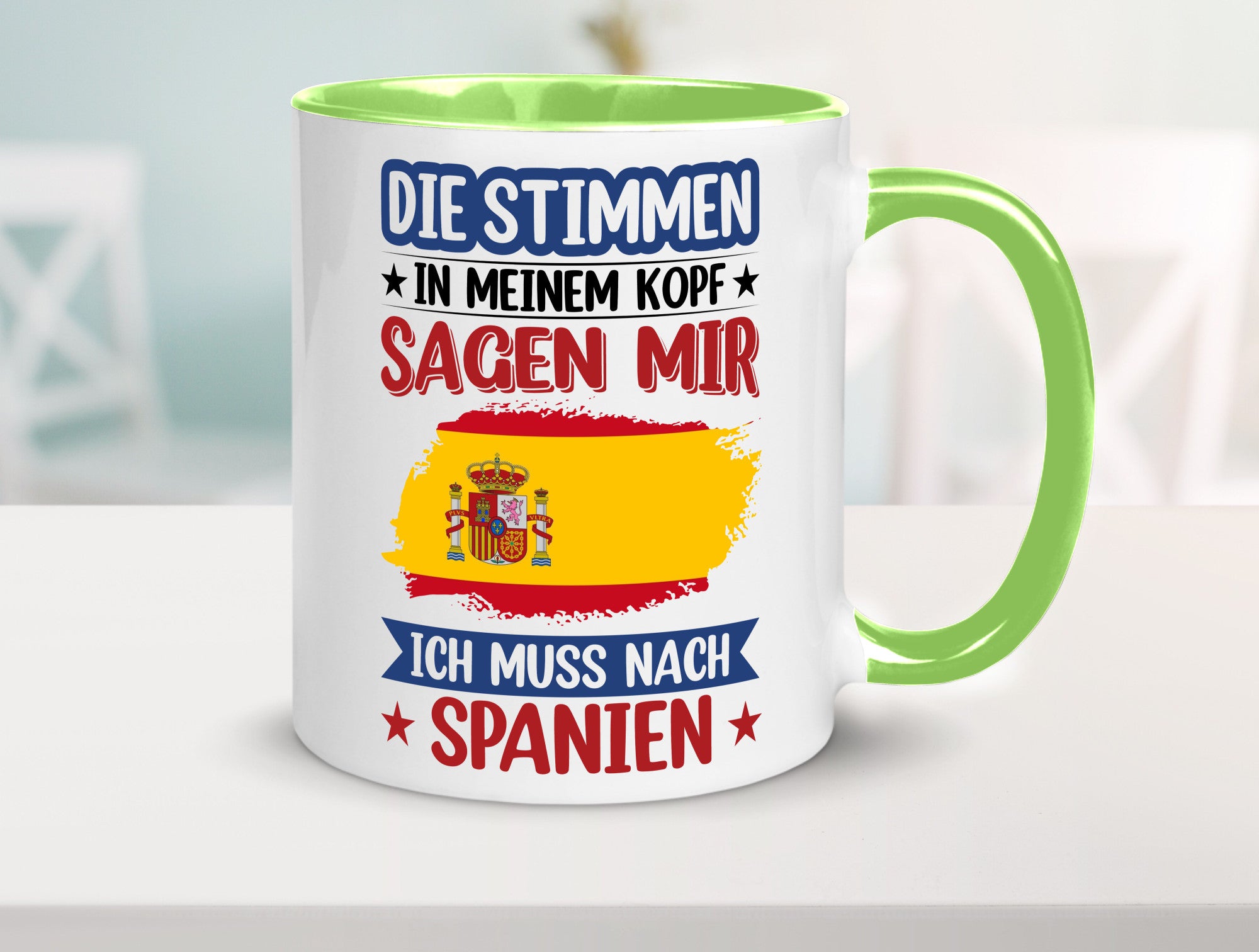 Spanien | Urlaub Stimmen in meinem Kopf Traumland v2 lustiger Spruch Geschenk