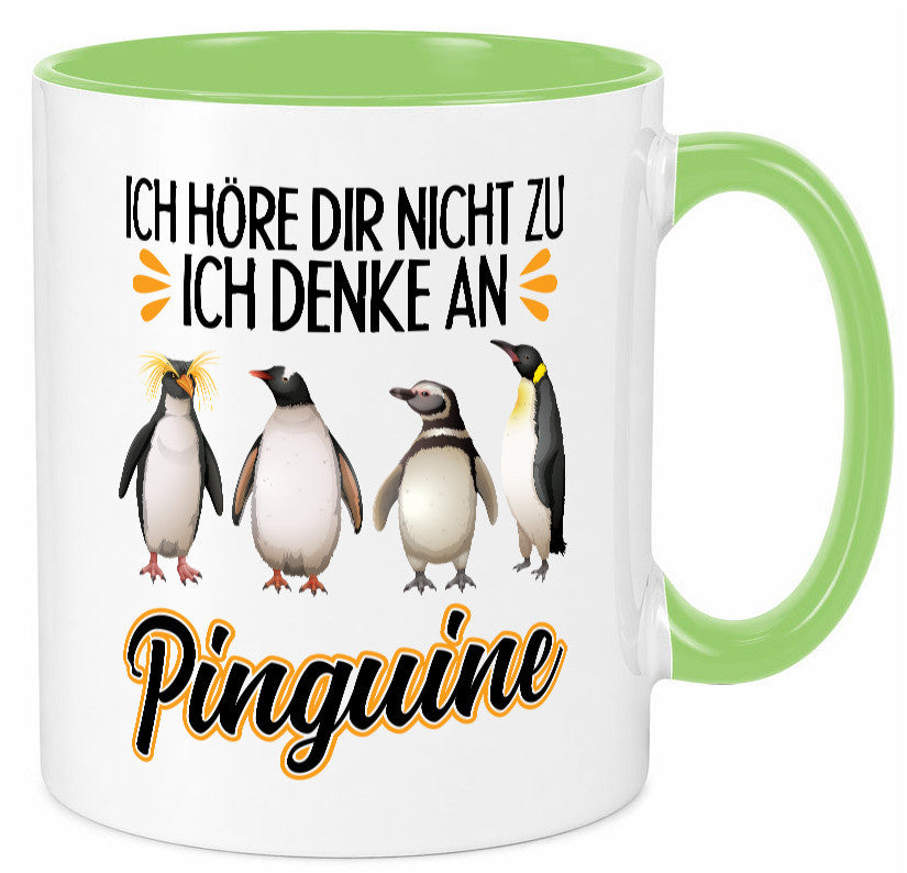 Ich denke an Pinguine Geschenkidee Humor Tasse