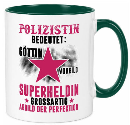 Bedeutung von Polizistin | Beruf Polizei Geschenkidee Arbeit Kollegen Büro Tasse