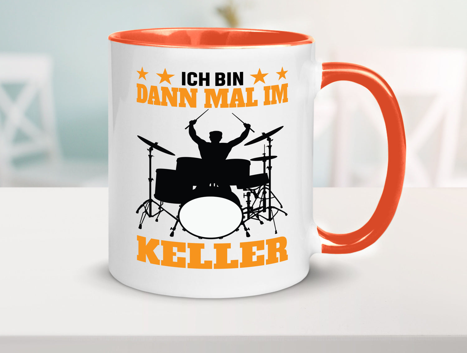 Ich bin dann mal im keller | Schlagzeug Musiker Musik lustig Humor Geschenkidee