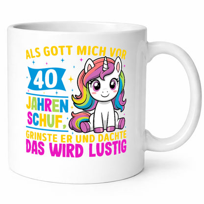 40. Geburtstag | Als Gott mich schuf 40 Jahre Geschenk Geschenkidee lustiger