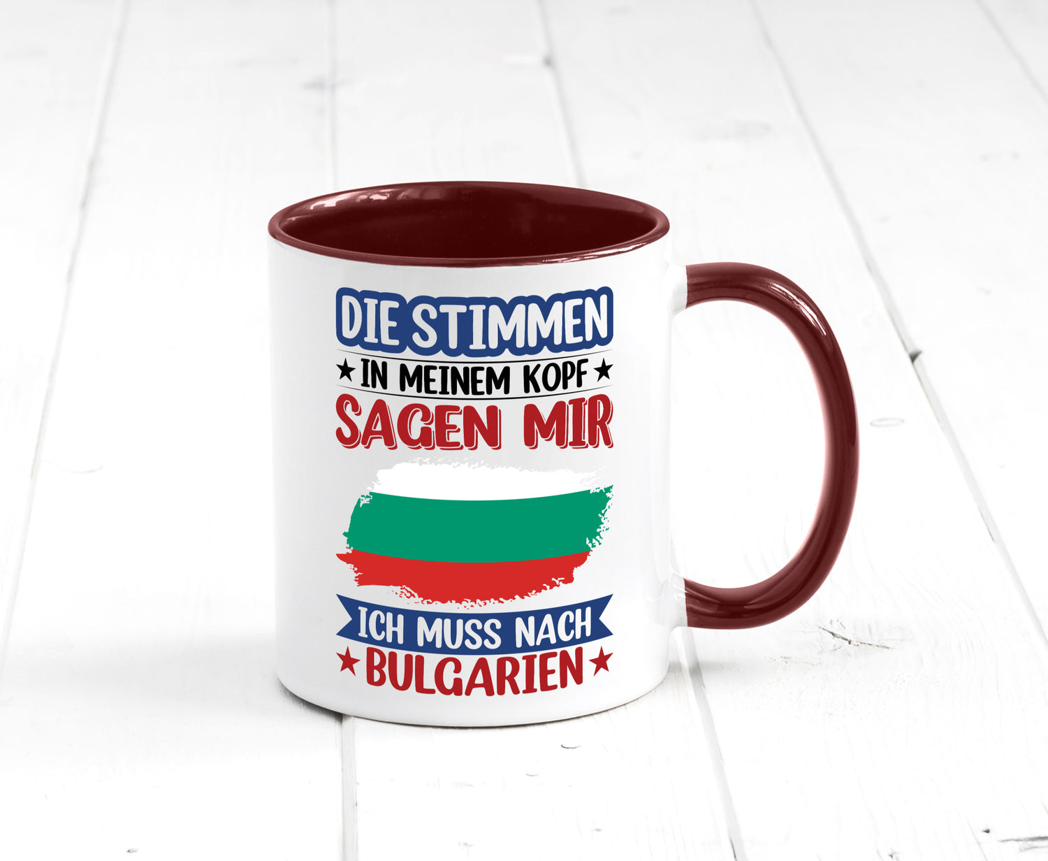 Bulgarien | Urlaub Stimmen in meinem Kopf Traumland Humor Geschenkidee Tasse