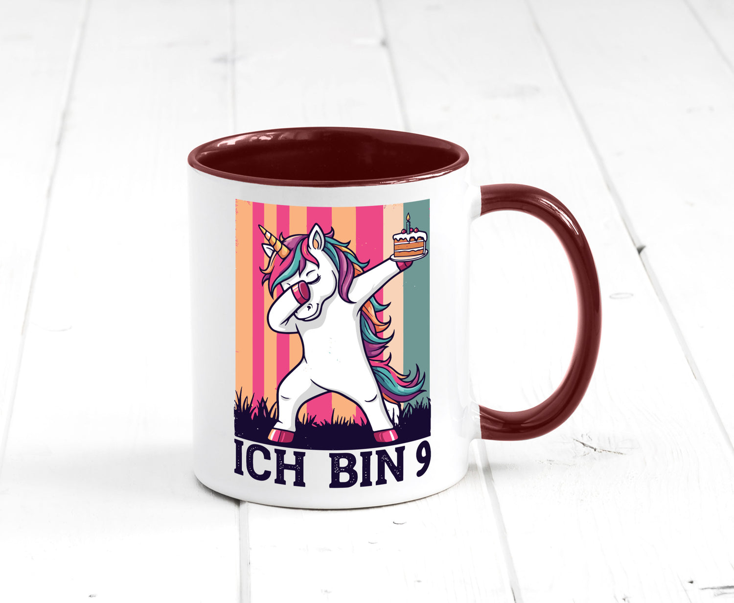 9 Geburtstag | Einhorn Damping Mädchen Humor Geschenkidee Tasse