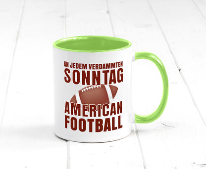American Football | Sportfan Motiv jeden Sonntag Humor Geschenkidee Tasse