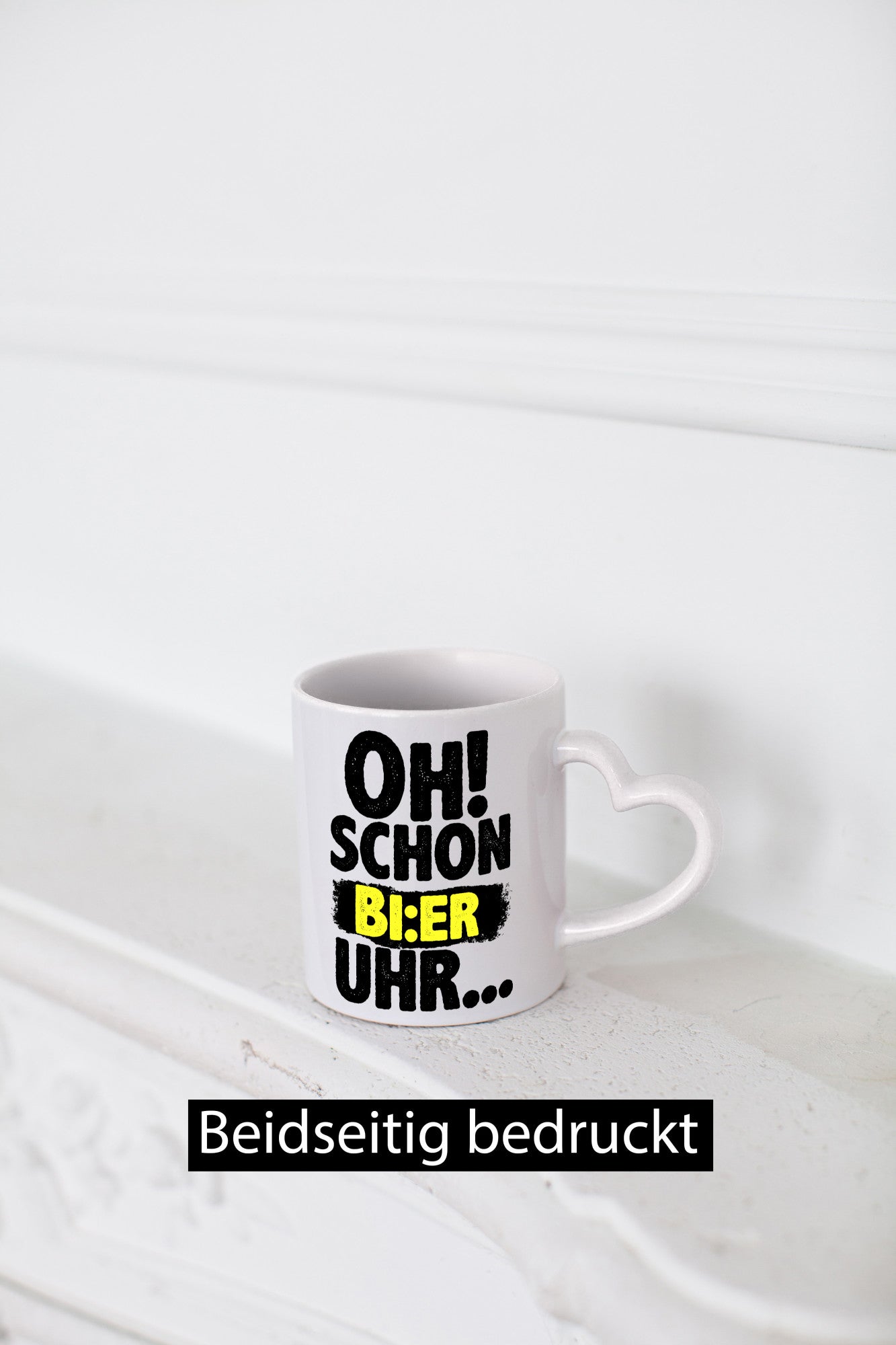 Oh! schon Bier Uhr | Männer Humor lustiger Spruch Geschenk Geschenkidee Tasse