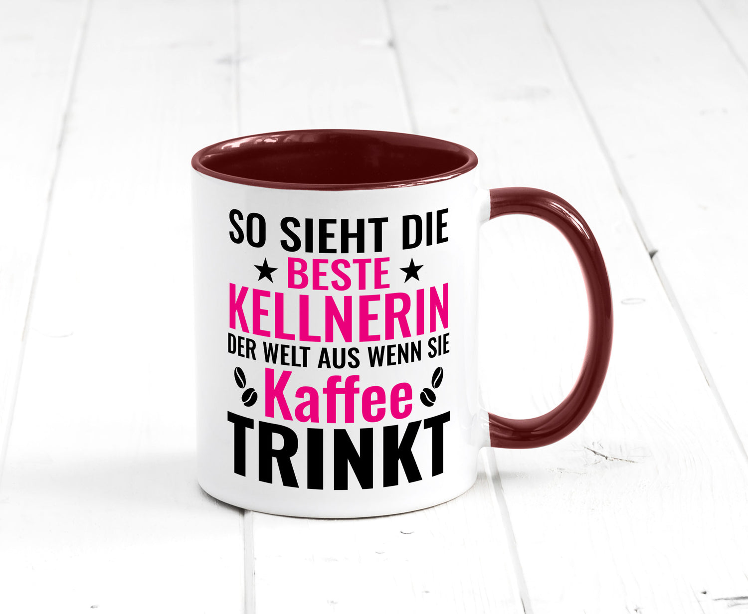 Kaffee trinkt: Kellnerin | Beruf kellnern Bedienung Humor Arbeit Kollegen Büro