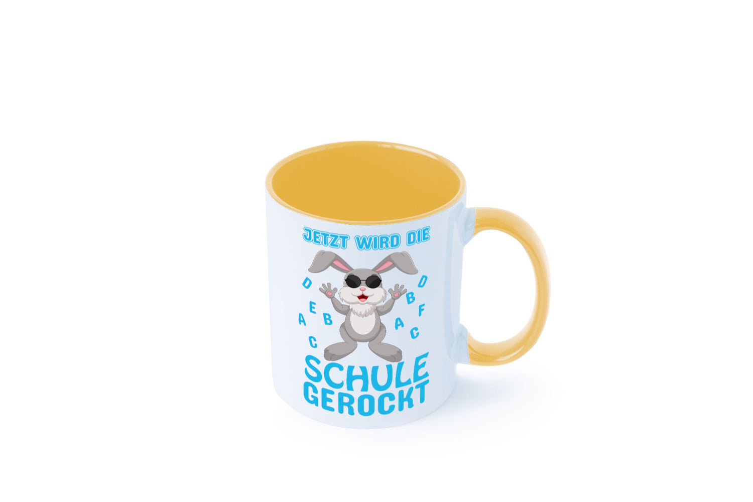 Schule wird gerockt | Schulbeginn Tasse cooler Hase lustiger Spruch Geschenk