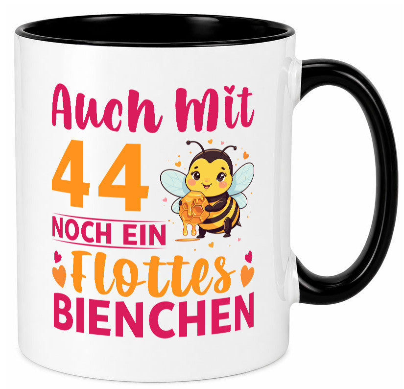 44. Geburtstag | Flottes Bienchen 44 Jahre Geschenkidee Humor Tasse