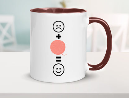 Wolle | Häkeln |Glücklich Geschenk Humor Geschenkidee lustiger Spruch Tasse
