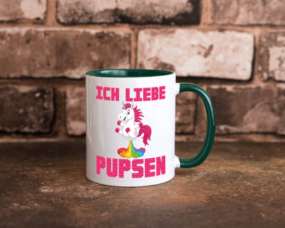 Ich liebe pupsen | Einhorn Pups lustiger Spruch Humor Geschenkidee Tasse