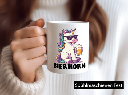 Bierhorn | Einhorn Bierliebhaber Geschenkidee Humor Tasse