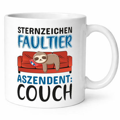 Sternzeichen: Faultier | witzige Tasse Couchpotato lustig Tierliebhaber Humor