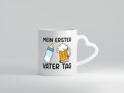 Mein erster Vatertag | Papa und Sohn Humor Familie Geschenkidee Tasse