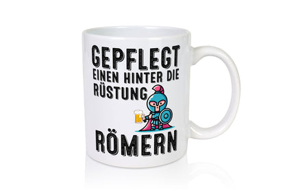 Gepflegt einen hinter die Rüstung römern | Bier lustiger Spruch Geschenk Humor
